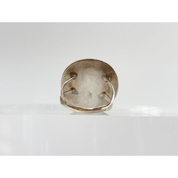 Turquoise Southwest Semi-Precious 925 Sterling Silver Vintage Ring - sz 7.5 - Picture 5 of 11